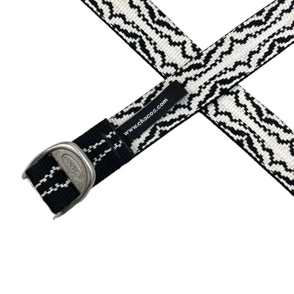 Chaco Webbing‎ belt black white
